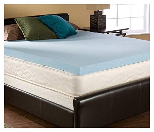 4 Inch Queen Size Accu-Gel Infused Visco Elastic Memory Foam Mattress Topper Made in The USA