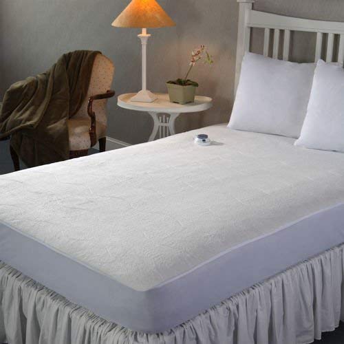 Perfect Fit Invisiwire Microplush Low Voltage Micro-Velour Plush Waterproof Heated Electric Warming Mattress Pad, Twin