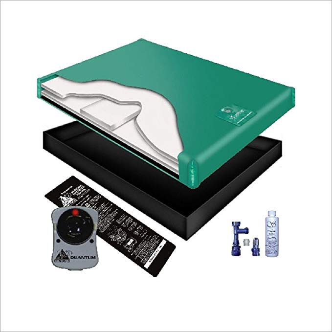 95% WAVELESS WATERBED MATTRESS/LINER/HEATER/FILL DRAIN/CONDITIONER KIT (Queen 60x84 1G6G2)