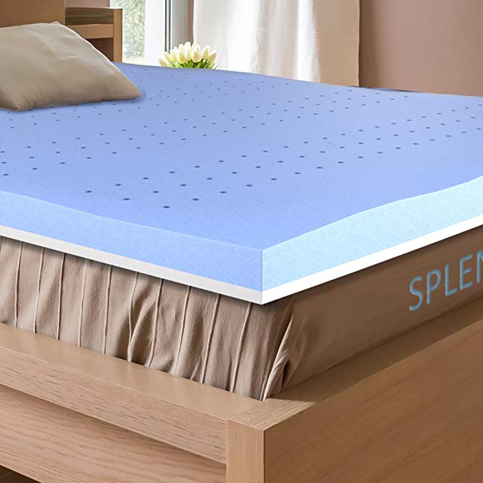 Splendoress 3 Inch Mattress Topper Queen Size - Hypoallergenic Gel Memory Foam and High Density Firm Foam