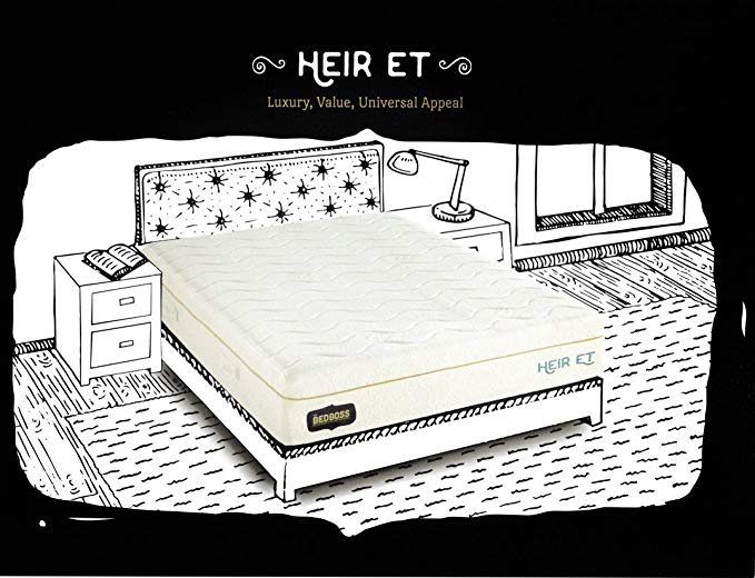 Memory Foam Plush Mattress - The Bed Boss Visco Heir Euro Top with Bamboo-Infused Memory Foam