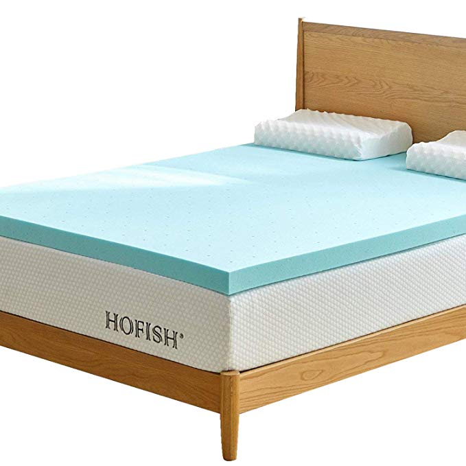 HOFISH 3-inch Gel Memory Foam Mattress Topper - Queen