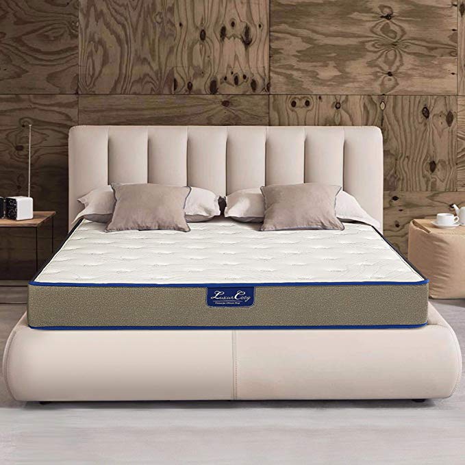 Luxurcozy Memory Foam Mattres 10 Inch Luxury Individually Wrapped Pocketed Encased Coil Spring Hybrid Memory Foam ＆ Gel Memory Foam Mattress, Queen