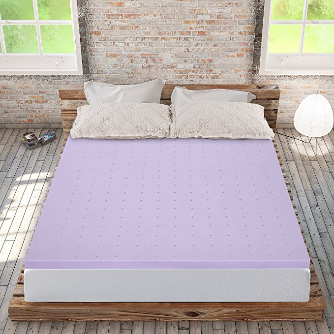 Best Price Mattress Twin XL Mattress Topper - 2 Inch Memory Foam Bed Topper with Lavender Cooling Mattress Pad, Twin Extra Long Size