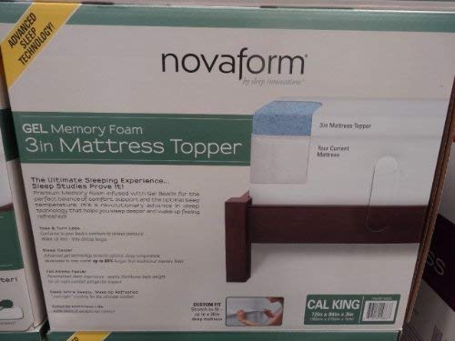 Novaform Gel Memory Foam 3 Inch Mattress Topper - Cal King