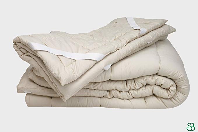 Quilted Organic Wool Mattress Topper Size: Twin 1.5