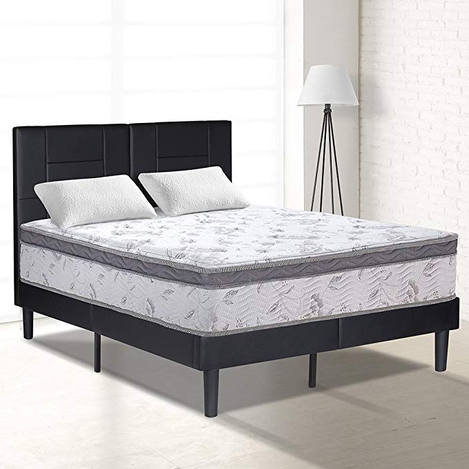 SLEEPLACE SVC12SM01F Pegasus Euro Box Top Hybrid Spring Mattress, Full