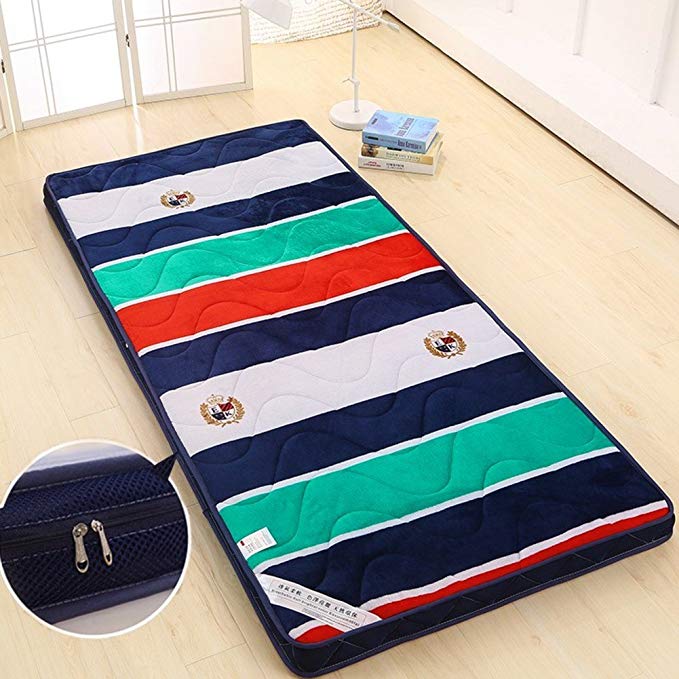 Collapsible Breathable Printed Mattress,Do Not Harden Flannel Tatami mats-Washable and washable 150x200cm(59x79inch)