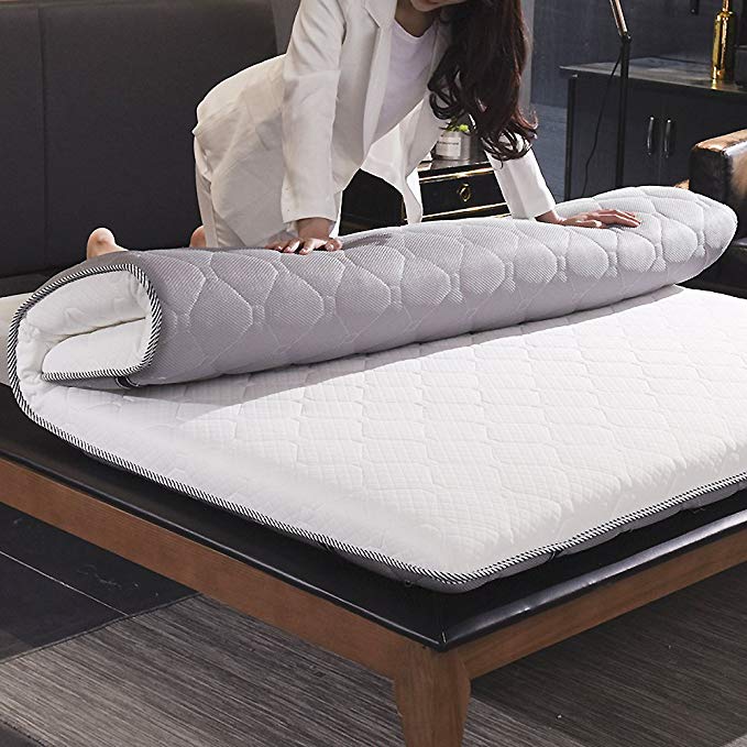 SANDM Thicken Memory Foam Tatami Mattress, Hypoallergenic Folding Mattress Ultra Soft Mattress Pad Double Fiber Mattress Topper Home-A 180x200cm(71x79inch)