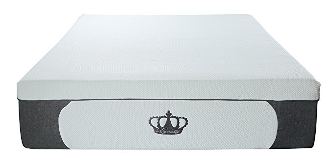 DynastyMattress 14.5-Inch CoolBreeze Plush Gel Memory Foam Mattress w/Free Pillows (King)