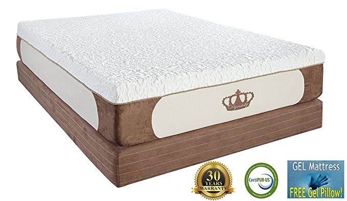 DynastyMattress Cool Breeze 12-Inch GEL Memory Foam Mattress (SPLIT-CALKING)