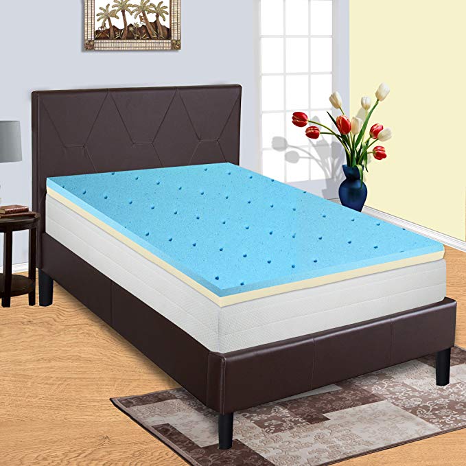 Spring Solution Mattress, Gel Infused High Density Foam Mattress Topper ,Queen