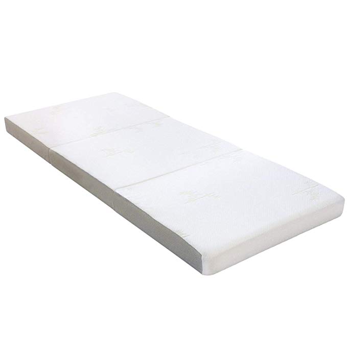 Milliard Tri Folding Mattress, with Ultra Soft Removable Cover and Non-Slip Bottom (75