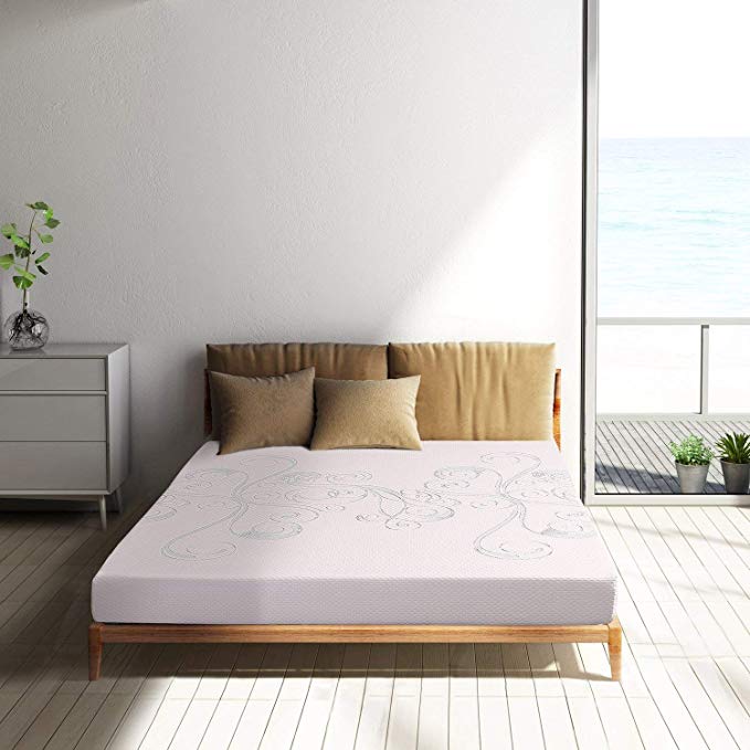 Memory Foam Mattress Full Size 6 Inch Air Gel Memory Foam Bed Mattress Sleep Comfortable 10 Year Warranty White Design in USA by Polar Sleep