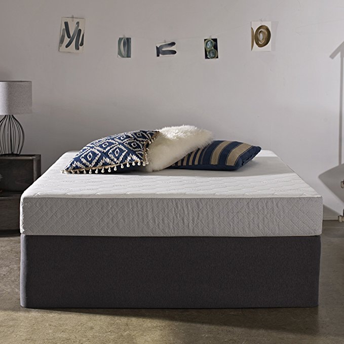 Sleep Innovations Sage 8-inch Gel Memory Foam Mattress, Made in The USA with a 20-Year Warranty -Queen Size